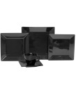Foto Aparelho de Jantar Quadrado de Porcelana 20 Peças - Oxford Porcelanas Quartier Black