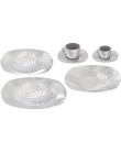 Foto Aparelho de Jantar Quadrado de Porcelana 42 Peças - Euro Home Satin Flower