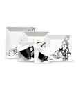 Foto Aparelho de Jantar Quadrado de Porcelana 42 Peças - Oxford Porcelanas Quartier Tatoo