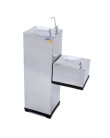 Bebedouro Coluna Conjugado Eletrônico - Libell Press Side Inox Foto Bebedouro Coluna Conjugado Eletrônico - Libell Press Side Inox