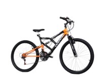 Bicicleta Mountain Bike Oceano 18 Marchas Aro 26 Suspensão Full Suspension Freio V-Brake Snapper Dupla Suspensão
