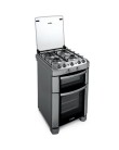 Foto Fogão de Piso Mabe Multi Fornos 4 Bocas Acendimento Automático Inox com Forno Duplo FGMB004PMFDA1IN