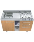 Foto Fogão Pia GhelPlus 4 Bocas Inox Evolution