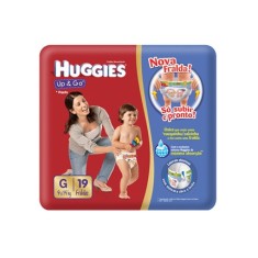 Fralda de Vestir Huggies Up & Go Tamanho G Convencional 19 Unidades Peso Indicado 9 - 14kg