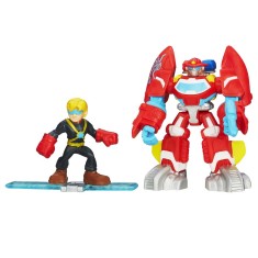 Boneco Transformers Rescue Fire Bot e Cody Burns - Hasbro