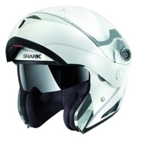 Capacete Shark Openline Prime Whu Articulado Viseira Antirrisco