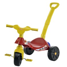 Triciclo com Pedal Biemme Smile Bombeiro com Empurrador