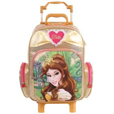 Mochila com Rodinhas Escolar Dermiwil Disney Bela G 60013