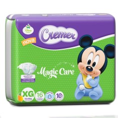 Fralda Cremer Disney Baby Magic Care Tamanho XG Jumbinho 16 Unidades Peso Indicado 13 - 16Kg
