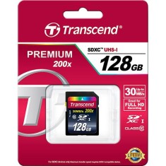 Cartão de Memória SDXC Transcend Premium Series 128 GB TS128GSDXC10