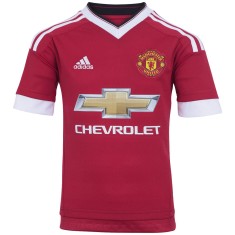 Camisa Torcedor Manchester United I 2015/16 Infantil sem Número Adidas