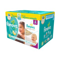 Fralda Pampers Total Confort e Nova Premium Care Tamanho XG 70 Unidades Peso Indicado 12 - 15kg