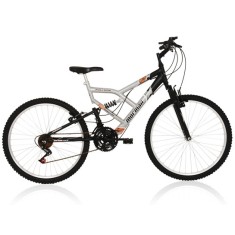 Bicicleta Mountain Bike Mormaii 18 Marchas Aro 26 Suspensão Full Suspension Freio V-Brake Fullsion