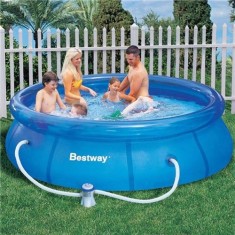 Piscina Inflável 3.700 l Redonda Bestway Fast Set 57009 com Filtro