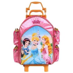 Mochila com Rodinhas Escolar Dermiwil Princesas Castelo 3D G 60394