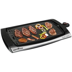Grill Chapa Britânia Double Grill Ondulada Lisa Antiaderente Lavável