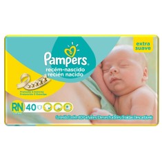 Fralda Pampers Total Confort Tamanho Recém Nascido (RN) 40 Unidades Peso Indicado 2 - 4kg