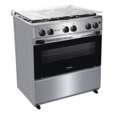Fogão de Piso Venax 5 Bocas Acendimento Automático Acabamento Inox Delplus