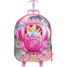 Mochila com Rodinhas Escolar Dermiwil Princesas 3D 51034