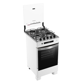 Fogão de Piso Brastemp Ative Timer Grill 4 Bocas Acendimento Automático BF150AB