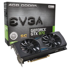 Placa de Video NVIDIA GeForce GTX 970 4 GB GDDR5 256 Bits EVGA 04G-P4-2974-KR