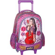 Mochila com Rodinhas Escolar Pacific Gaby Estrela Brilho 954A01
