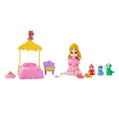 Boneca Princesas Disney Mini Cenário Princesa Aurora Hasbro