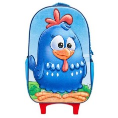 Mochila com Rodinhas Escolar Xeryus Galinha Pintadinha 3D 16 5840