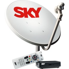 Antena de TV Parabólica com Receptor Sky Pré Pago Flex S14