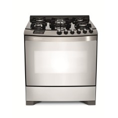 Fogão de Piso Brastemp Ative Top Glass 5 Bocas Acendimento Automático Acabamento Inox Grill BFS5VAR
