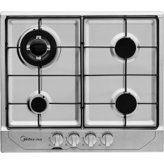 Cooktop Midea 4 Bocas Acendimento Automático Acabamento Inox Liva