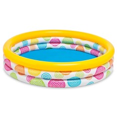 Piscina Inflável 132 l Redonda Intex 3 Anéis Colorida