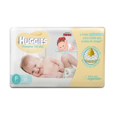 Fralda Huggies Turma da Mônica Primeiros 100 Dias Tamanho P Jumbo 36 Unidades Peso Indicado Até 6kg