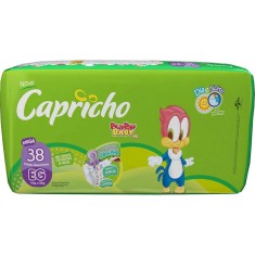 Fralda Capricho Pica-pau Baby Tamanho XG Mega 38 Unidades Peso Indicado 13 - 15kg
