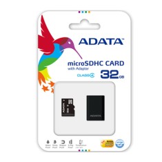 Cartão de Memória Micro SDHC com Adaptador Adata 32 GB AUSDH32GCL4-RM3