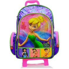 Mochila com Rodinhas Escolar Dermiwil Tinker Bell Fadas Wings 51460 G