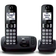 Telefone sem Fio Panasonic com 1 Ramal Secretaria Eletrônica KX-TGD222