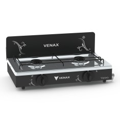 Fogão de Mesa Venax 2 Bocas Flamalar Vetrô