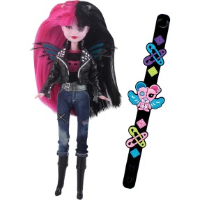 Boneca Pixy Punks Pixy Punks Deluxe Cabelo Rosa e Preto Estrela