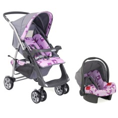 Carrinho de Bebê Travel System com Bebê Conforto Burigotto Conjunto Rio Plus Reversível 4009