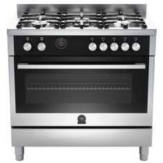 Fogão de Piso Bertazzoni 5 Bocas Acendimento Superautomático Acabamento Inox Grill Futura TU95C71BX
