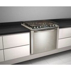 Fogão de Embutir Electrolux 5 Bocas Acendimento Superautomático Acabamento Inox Grill 76GEX