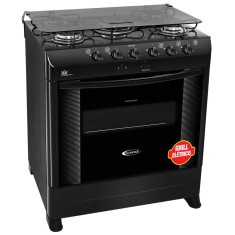 Fogão de Piso Clarice 5 Bocas Acendimento Automático Grill Rainha Maxx