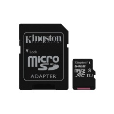 Cartão de Memória Micro SDXC com Adaptador Kingston 64 GB SDC10G2/64GB