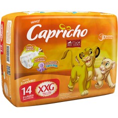 Fralda Capricho Rei Leão Tamanho XXG Econômica 14 Unidades Peso Indicado 15 - 25kg