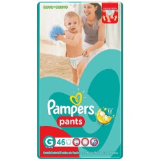 Fralda de Vestir Pampers Pants Tamanho G 46 Unidades Peso Indicado 9 - 14kg