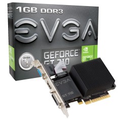 Placa de Video NVIDIA GeForce GT 710 1 GB DDR3 64 Bits EVGA 01G-P3-2710-KR