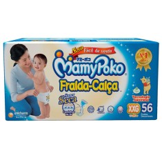 Fralda de Vestir MamyPoko Fralda-Calça Tamanho XXG 56 Unidades Peso Indicado 15 - 25kg