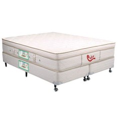 Colchão King Size Molas Ensacadas/Pocket Mola Hot Melt Mola Edgeclip Castor King Gold Star Green 193 x 30 x 203 cm