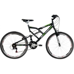 Bicicleta Mountain Bike Mormaii 24 Marchas Aro 26 Suspensão Full Suspension Freio V-Brake Big Rider